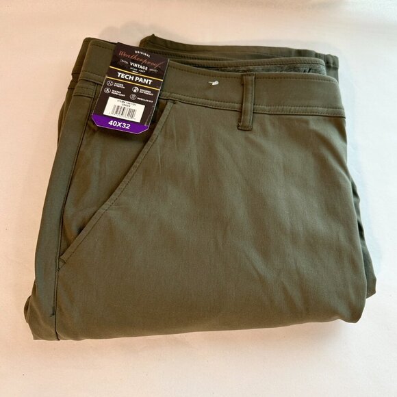 Weatherproof Tech Pant Men's Size 40 X 32 Green Regular Fit Water Repellent - Picture 1 of 15